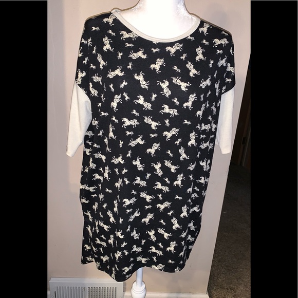 Lularoe Unicorn Long Shirt Dress Xxs 